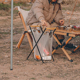 Maxbell Collapsible Trash Can Stand Support Garbage Bag Holder for Picnic Black