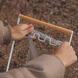 Maxbell Collapsible Trash Can Stand Support Garbage Bag Holder for Picnic Black