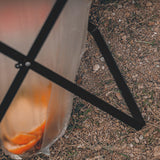 Maxbell Collapsible Trash Can Stand Support Garbage Bag Holder for Picnic Black