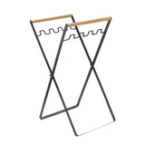 Maxbell Collapsible Trash Can Stand Support Garbage Bag Holder for Picnic Black