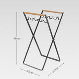 Maxbell Collapsible Trash Can Stand Support Garbage Bag Holder for Picnic Black