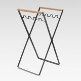 Maxbell Collapsible Trash Can Stand Support Garbage Bag Holder for Picnic Black