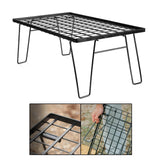 Maxbell Outdoor Folding Table Furniture Metal Campfire Grill for Picnic Beach Garden