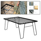 Maxbell Outdoor Folding Table Furniture Metal Campfire Grill for Picnic Beach Garden