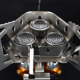 Maxbell Foldable Camping Gas Stove Windproof with Adapter for Camping Cooking Hiking Black Adapter