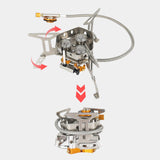 Maxbell Foldable Camping Gas Stove Windproof with Adapter for Camping Cooking Hiking Black Adapter