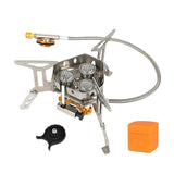 Maxbell Foldable Camping Gas Stove Windproof with Adapter for Camping Cooking Hiking Black Adapter