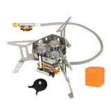 Maxbell Foldable Camping Gas Stove Windproof with Adapter for Camping Cooking Hiking Black Adapter