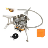 Maxbell Foldable Camping Gas Stove Windproof with Adapter for Camping Cooking Hiking Black Adapter