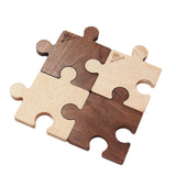 Maxbell 4x Wooden Coasters Jigsaw Puzzle Design Placemats Decor for Kitchen Home