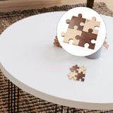 Maxbell 4x Wooden Coasters Jigsaw Puzzle Design Placemats Decor for Kitchen Home