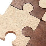 Maxbell 4x Wooden Coasters Jigsaw Puzzle Design Placemats Decor for Kitchen Home