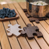 Maxbell 4x Wooden Coasters Jigsaw Puzzle Design Placemats Decor for Kitchen Home