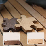 Maxbell 4x Wooden Coasters Jigsaw Puzzle Design Placemats Decor for Kitchen Home