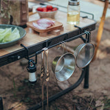 Maxbell Stainless Steel Camping Desk Side Hanger Shelves 1Pcs for Picnic RV Travel S 30.5cm x 15cm 5cm