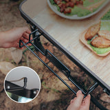 Maxbell Stainless Steel Camping Desk Side Hanger Shelves 1Pcs for Picnic RV Travel S 30.5cm x 15cm 5cm