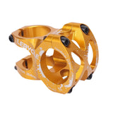 Maxbell Bike Short Stem Mountain Road Bicycle 28.6mm 1-1/8 31.8mm Handlebar Stem Gold