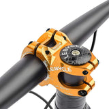 Maxbell Bike Short Stem Mountain Road Bicycle 28.6mm 1-1/8 31.8mm Handlebar Stem Gold