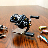 Maxbell Fishing Reel Display Stand Organizer Acrylic for Baitcasting Reel Collection