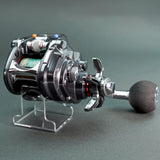 Maxbell Fishing Reel Display Stand Organizer Acrylic for Baitcasting Reel Collection