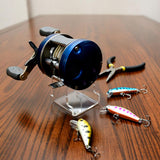Maxbell Fishing Reel Display Stand Organizing Rack Acrylic Accs Solid Portable B