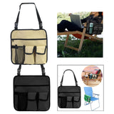 Maxbell Outdoor Beach Chair Armrest Bag Heavy Duty Oxford Fabric Pockets Khaki