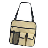 Maxbell Outdoor Beach Chair Armrest Bag Heavy Duty Oxford Fabric Pockets Khaki