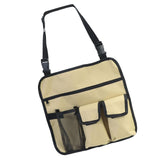 Maxbell Outdoor Beach Chair Armrest Bag Heavy Duty Oxford Fabric Pockets Khaki