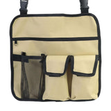 Maxbell Outdoor Beach Chair Armrest Bag Heavy Duty Oxford Fabric Pockets Khaki