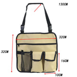 Maxbell Outdoor Beach Chair Armrest Bag Heavy Duty Oxford Fabric Pockets Khaki