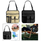 Maxbell Outdoor Beach Chair Armrest Bag Heavy Duty Oxford Fabric Pockets Khaki