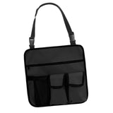 Maxbell Outdoor Beach Chair Armrest Bag Heavy Duty Oxford Fabric Pockets Black