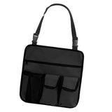 Maxbell Outdoor Beach Chair Armrest Bag Heavy Duty Oxford Fabric Pockets Black