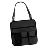 Maxbell Outdoor Beach Chair Armrest Bag Heavy Duty Oxford Fabric Pockets Black