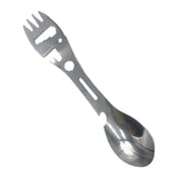 Maxbell Multifunctional Spork Spoon Wrench Portable for Camping Traveling Silver