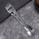 Maxbell Multifunctional Spork Spoon Wrench Portable for Camping Traveling Silver