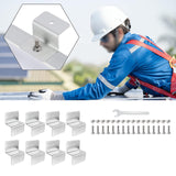 Maxbell 8Pcs Aluminium Bracket for solar Panel Cabins for Caravan RV Nuts Bolt