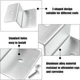 Maxbell 8Pcs Aluminium Bracket for solar Panel Cabins for Caravan RV Nuts Bolt