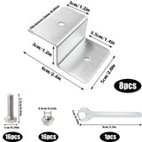 Maxbell 8Pcs Aluminium Bracket for solar Panel Cabins for Caravan RV Nuts Bolt