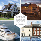 Maxbell 8Pcs Aluminium Bracket for solar Panel Cabins for Caravan RV Nuts Bolt