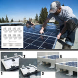 Maxbell 8Pcs Aluminium Bracket for solar Panel Cabins for Caravan RV Nuts Bolt