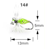 Maxbell Artificial worm Flies Fly Fishing Lures Sharpened Crank Hooks baits Red