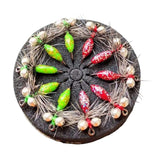 Maxbell Artificial worm Flies Fly Fishing Lures Sharpened Crank Hooks baits Red