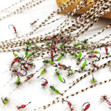 Maxbell Artificial worm Flies Fly Fishing Lures Sharpened Crank Hooks baits Red