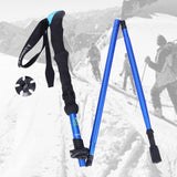 Maxbell Portable Trekking Pole Aluminum Alloy Sports Hiking Backpacking Skiing Pure Blue