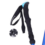 Maxbell Portable Trekking Pole Aluminum Alloy Sports Hiking Backpacking Skiing Pure Blue