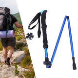 Maxbell Portable Trekking Pole Aluminum Alloy Sports Hiking Backpacking Skiing Pure Blue