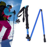 Maxbell Portable Trekking Pole Aluminum Alloy Sports Hiking Backpacking Skiing Pure Blue
