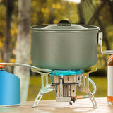 Maxbell Camping Gas Stove 3 Furnaces Heads Folding Backpacking Hiking Outdoor Conventional Hose