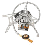 Maxbell Camping Gas Stove 3 Furnaces Heads Folding Backpacking Hiking Outdoor Conventional Hose